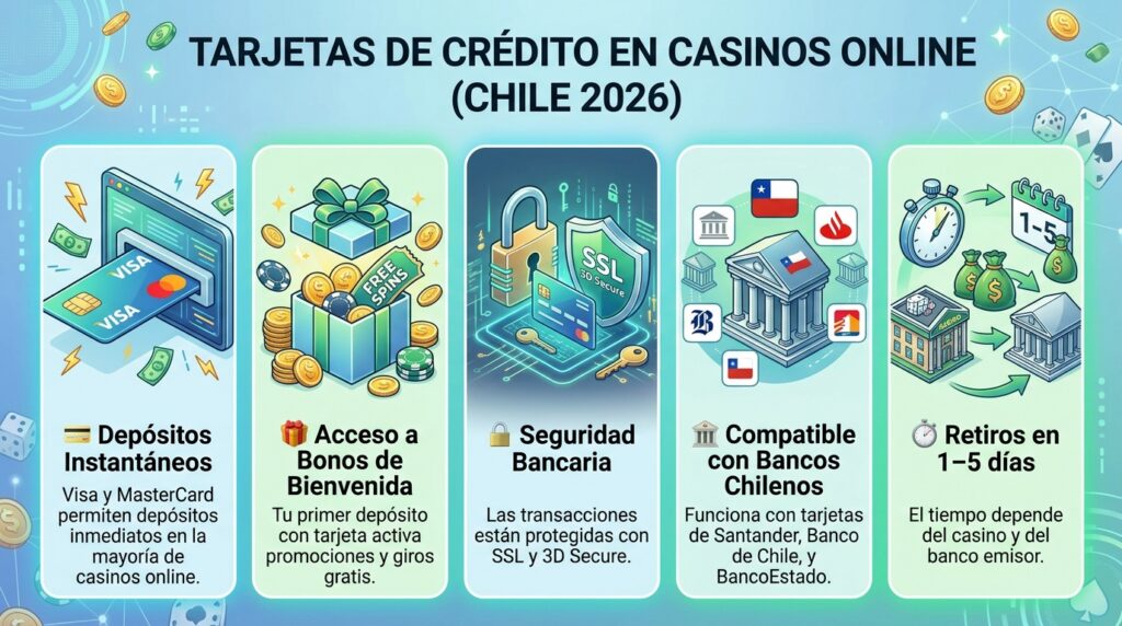 Casinos con Tarjetas de Crédito en Chile