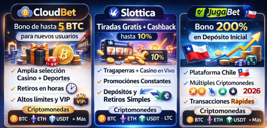 Mejores Casinos de Criptomonedas